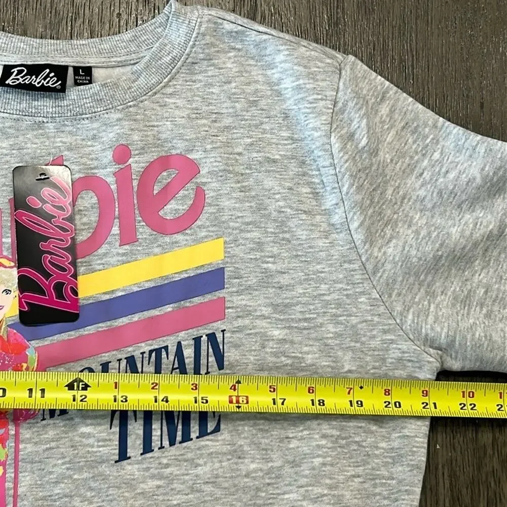 Barbie Sweatshirt Junior Girl Size L NWT